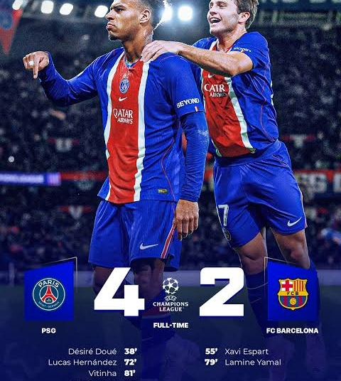 PSG Stun Barcelona In Four-Goal Champions League Comeback