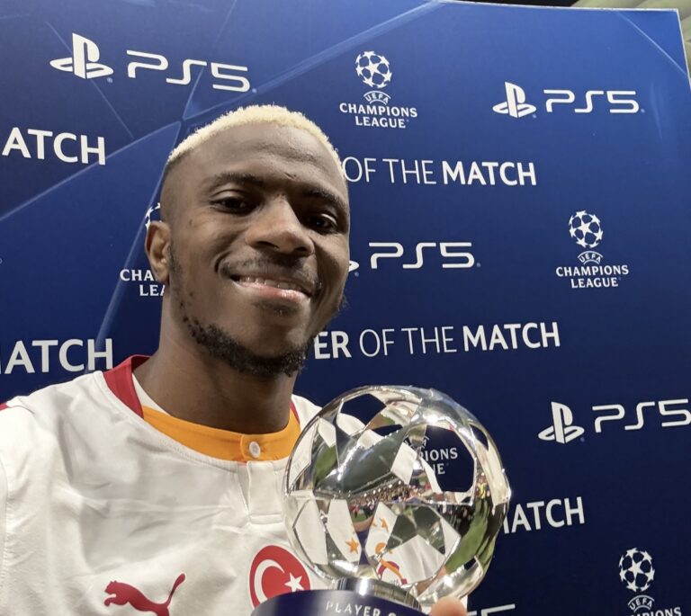 UCL: Osimhen Fires Galatasaray To Lille Victory, Claims Man Of The Match Award