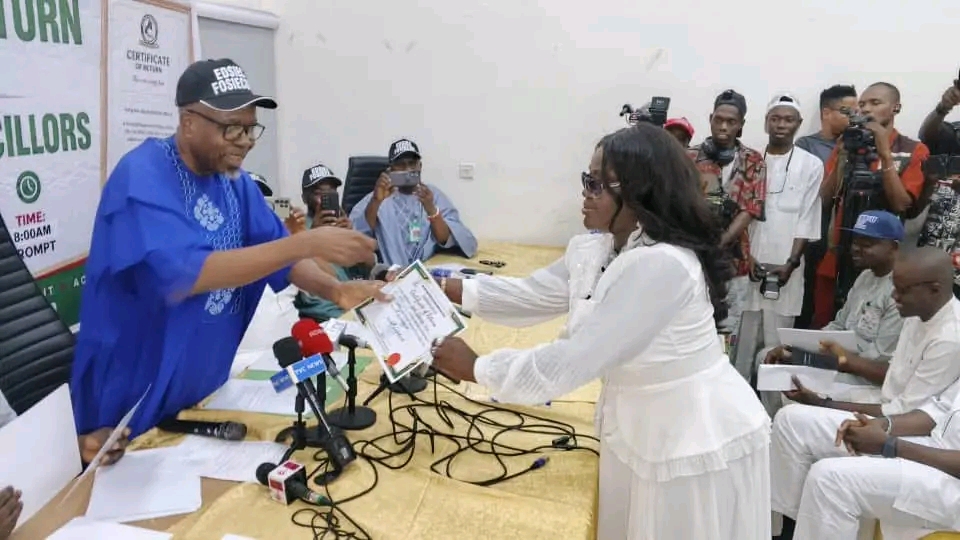 Vera Sadoh Emerges Youngest Female Council Chairman in Etsako Central in Gov. Okpebholo’s Administration