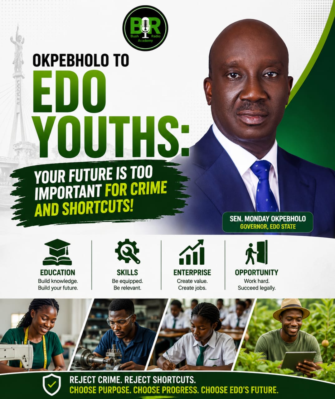 Gov. Okpebholo To Edo Youths: Your Future Is Too Important For Crime And Shortcuts