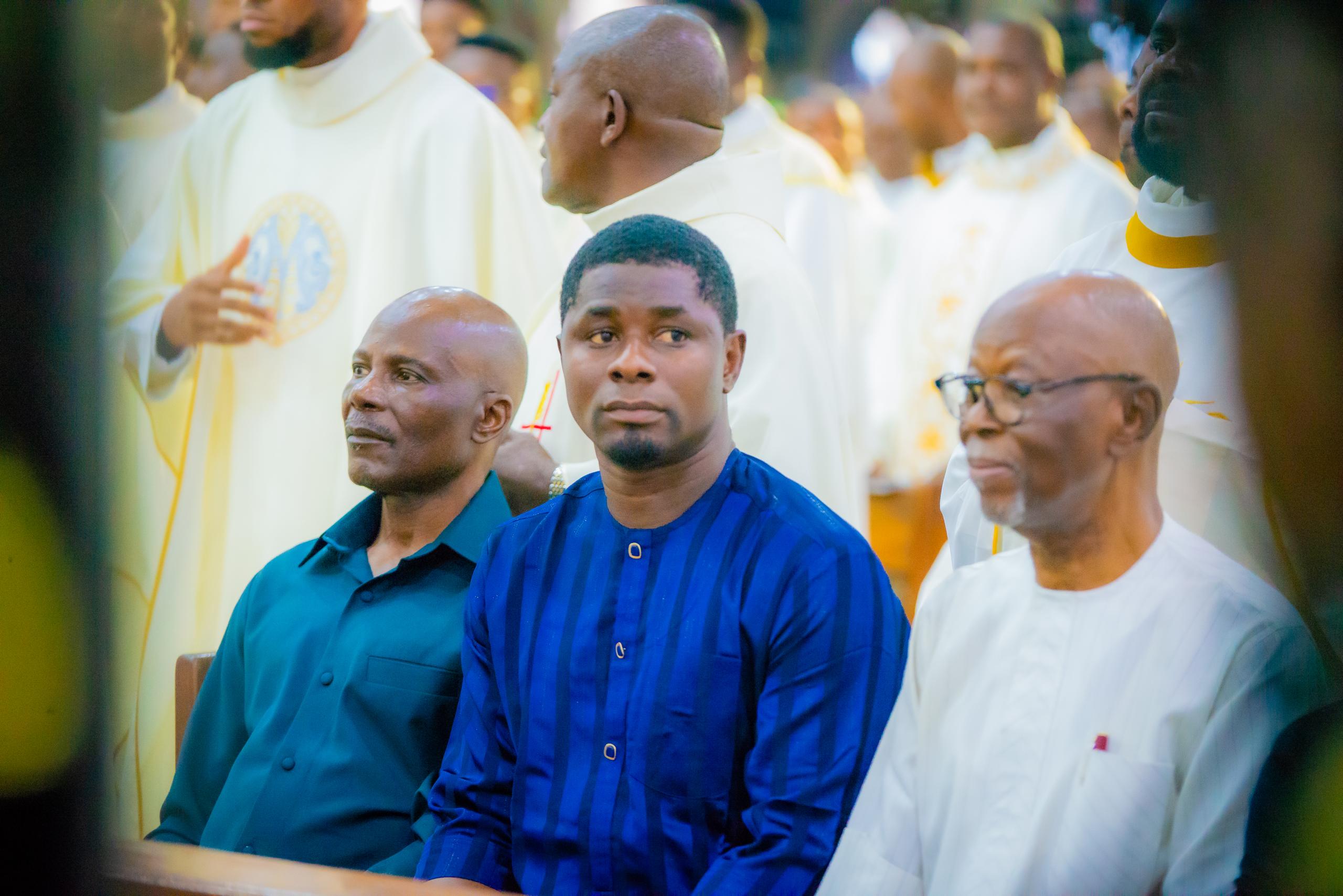 Edo ALGON Boss Sunny Ekpeson Joins Gov. Okpebholo, Dignitaries To Receive Remains Of Late Archbishop Akubeze In Benin [SEE PHOTOS]