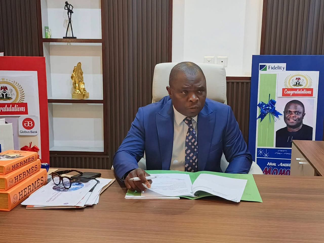 Momodu Returns as Oil and Gas Commissioner, Pledges to Build on Ministry’s Achievements